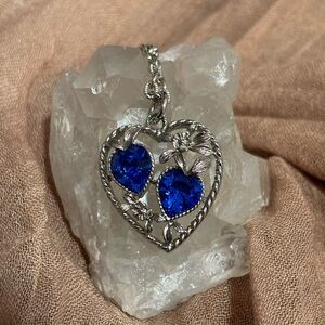 Blue heart necklace